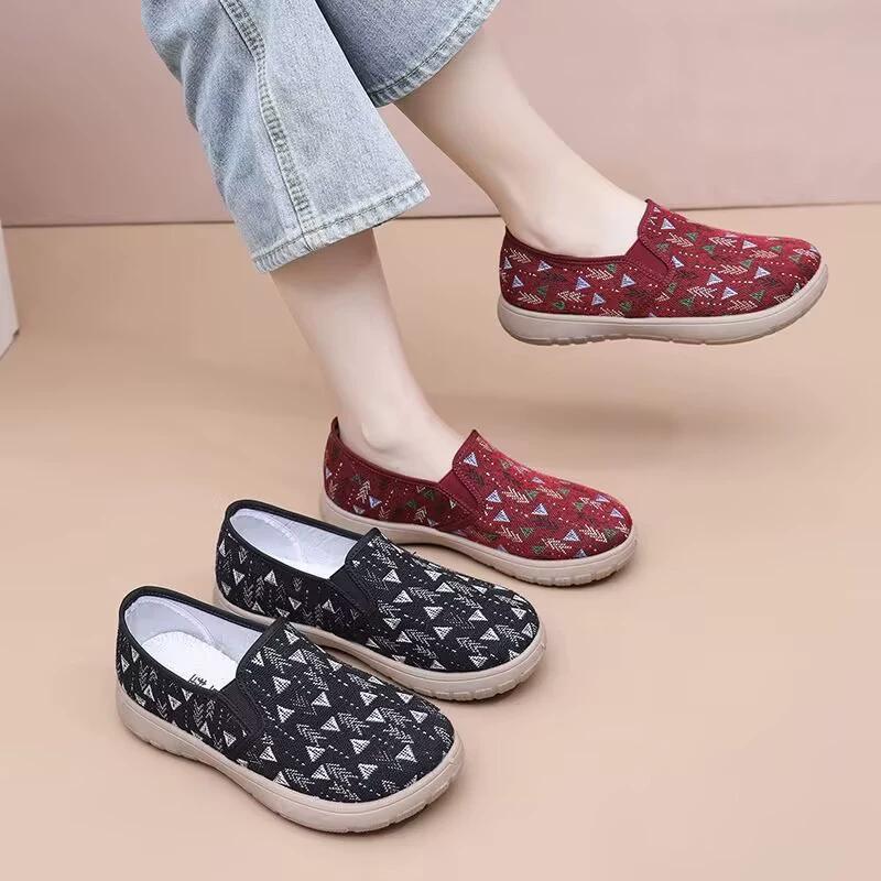 Summer Non Slip Fly Weave Women's Shoes 2025 Breathable Mesh Hollow Women's Loafers Casual Pointed Slip on Comfortable Flats