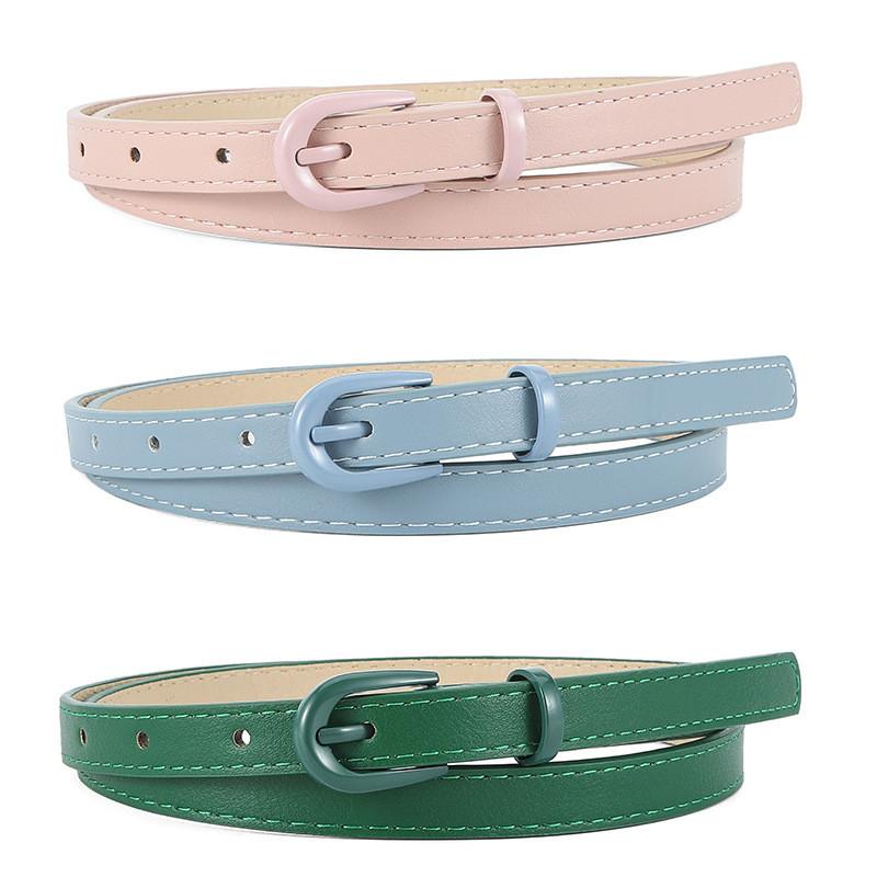 Contemporary And Sleek Pu Leather Womens Belt With Stylish Pin Buckle For Outfit Any