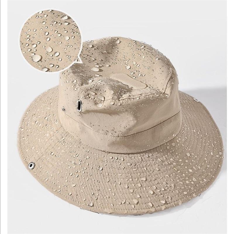 Mountaineering Hat Camping Hat Spring And Summer Waterproof Fisherman Hat Female Sunscreen Outdoor Western Denim Nylon Quick Drying Hat