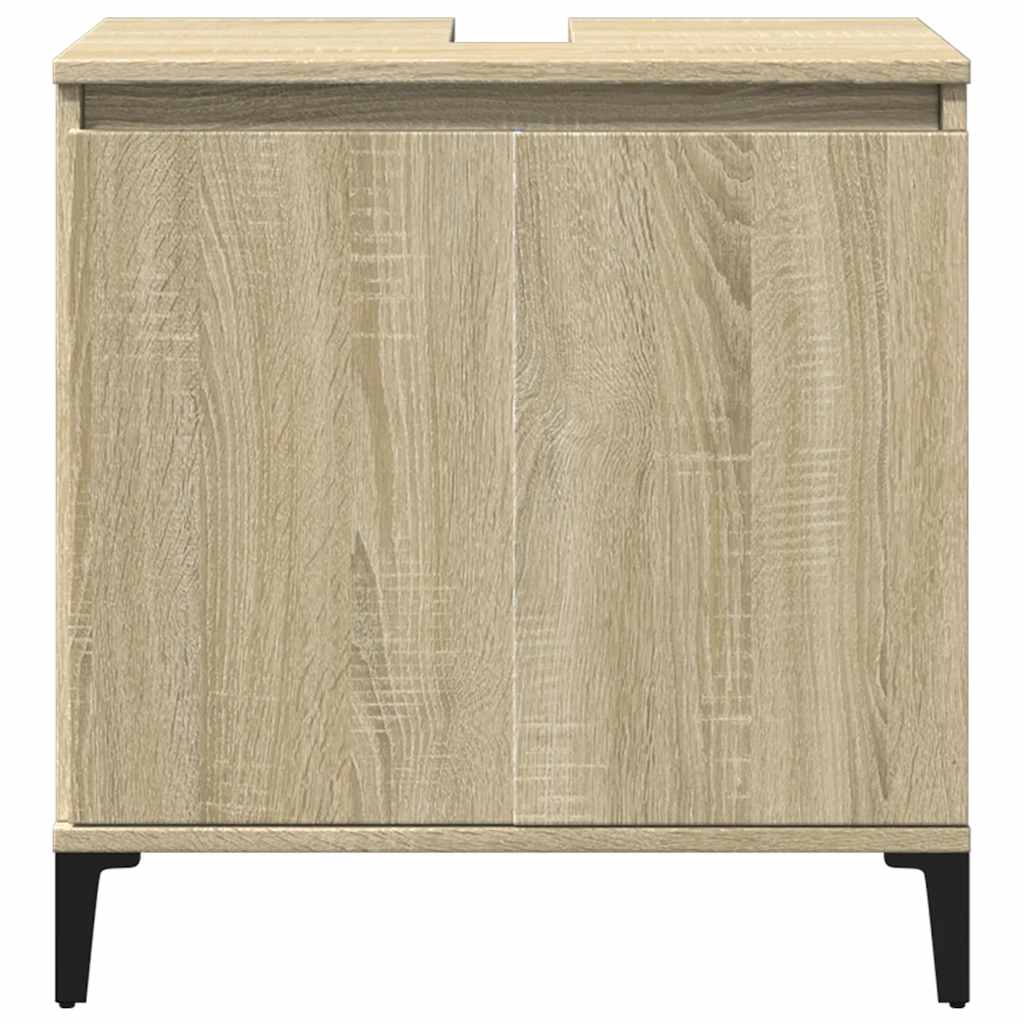 Washbasin Cabinet in Sonoma Oak 58 x 33 x 60 cm Particleboard