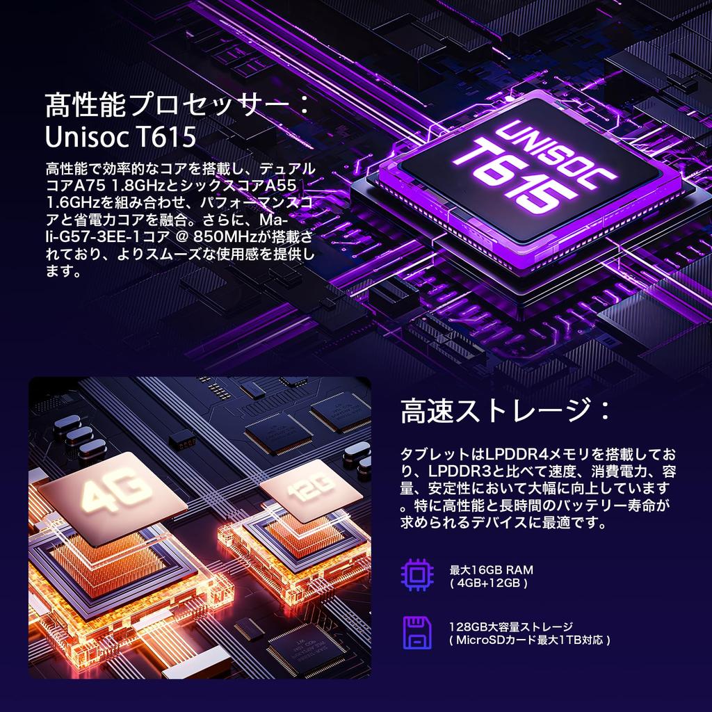 Android 15 CPU T615 16GB 12GB 128GB Card up to Metal Incell IPS Widevine Split Face Recognition Support 8 Tablet, Tablet, Tablet, (4GB + virtual) +