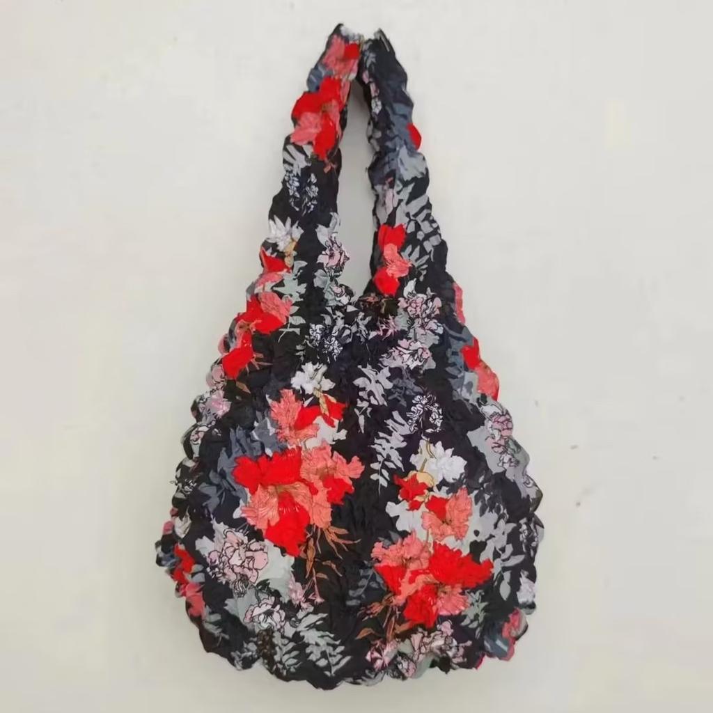 Reusable Bubble Foldable Stretch Bag Large Capacity Magic Stretch Puff Bag Travel