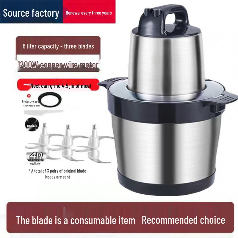 High-Power 1800W Electric Meat Grinder & Vegetable Chopper with Large Capacity