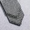 Decorative Adjustable Rhinestone Necktie Double Layer Ribbon Bow Ties Black Tassel Black Necktie Business Suit