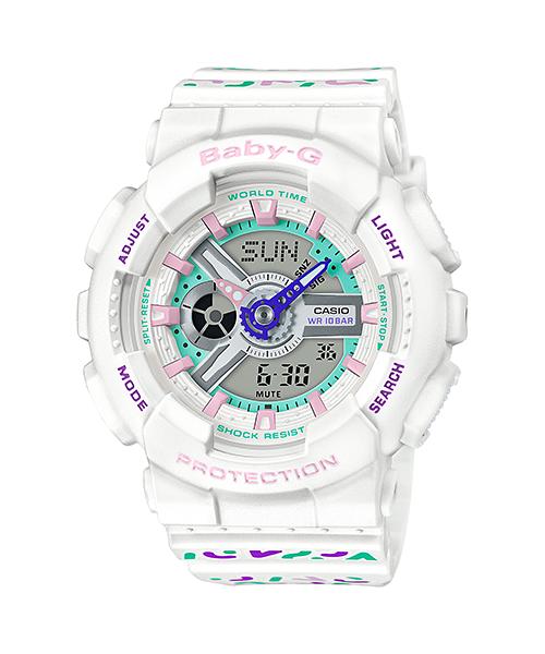 

Casio Men s Resin 100M Water Resistant Analog Shock Resistant Quartz Watch BA-110TH-7A белый