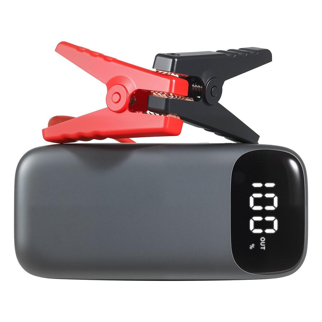 Starthilfegerät, 6000A Spitzenleistung, Auto Starthilfebatterie-Pack, 12V Tragbarer Lithium-Batterie-Booster, Starthilfebox Powerbank mit 3 Modi Taschenlampe und