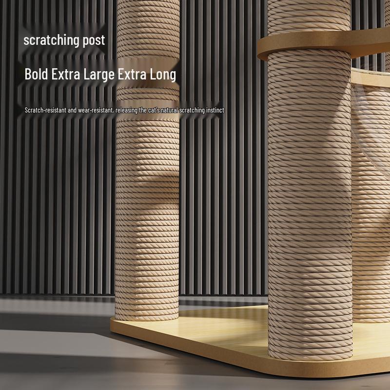Extra-Large Cat Climbing Frame & Bed: Multi-Layer Space Capsule with Scratch-Resistant Sisal Posts - Durable and Shed-Free.