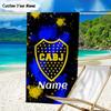 1PC Custom Name Beach Towel Boca-Juniors Beach Towel, Suitable for Camping, Travel, Beach Accessories, Super Absorbent, Family Gift