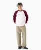 DICKIES Bag Mono Logo Waffle Raglan Long Sleeve Red