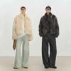Winter new high-end fashion casual imitation silver fox fur integrated stand-up collar environmentally friendly fur short jacket winter