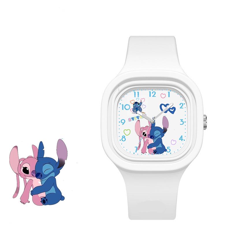 

Cute Silicone Stitch Square Watch белый