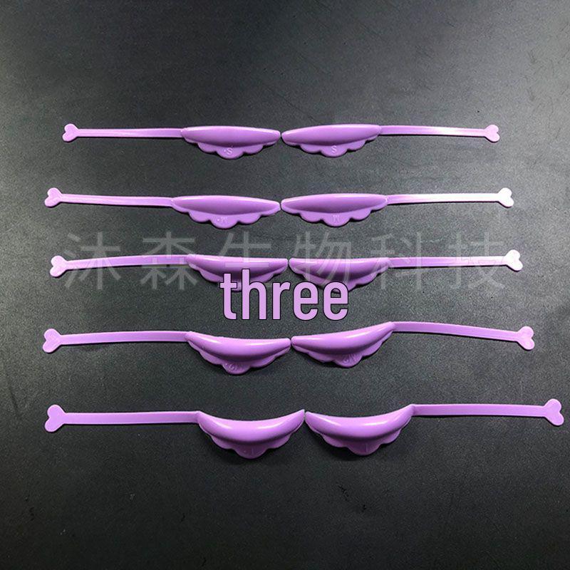 

Кератиновый инструмент для завивки ресниц с 5 парами силиконовых самоклеящихся подушечек для глаз в форме сердца фиолетовый