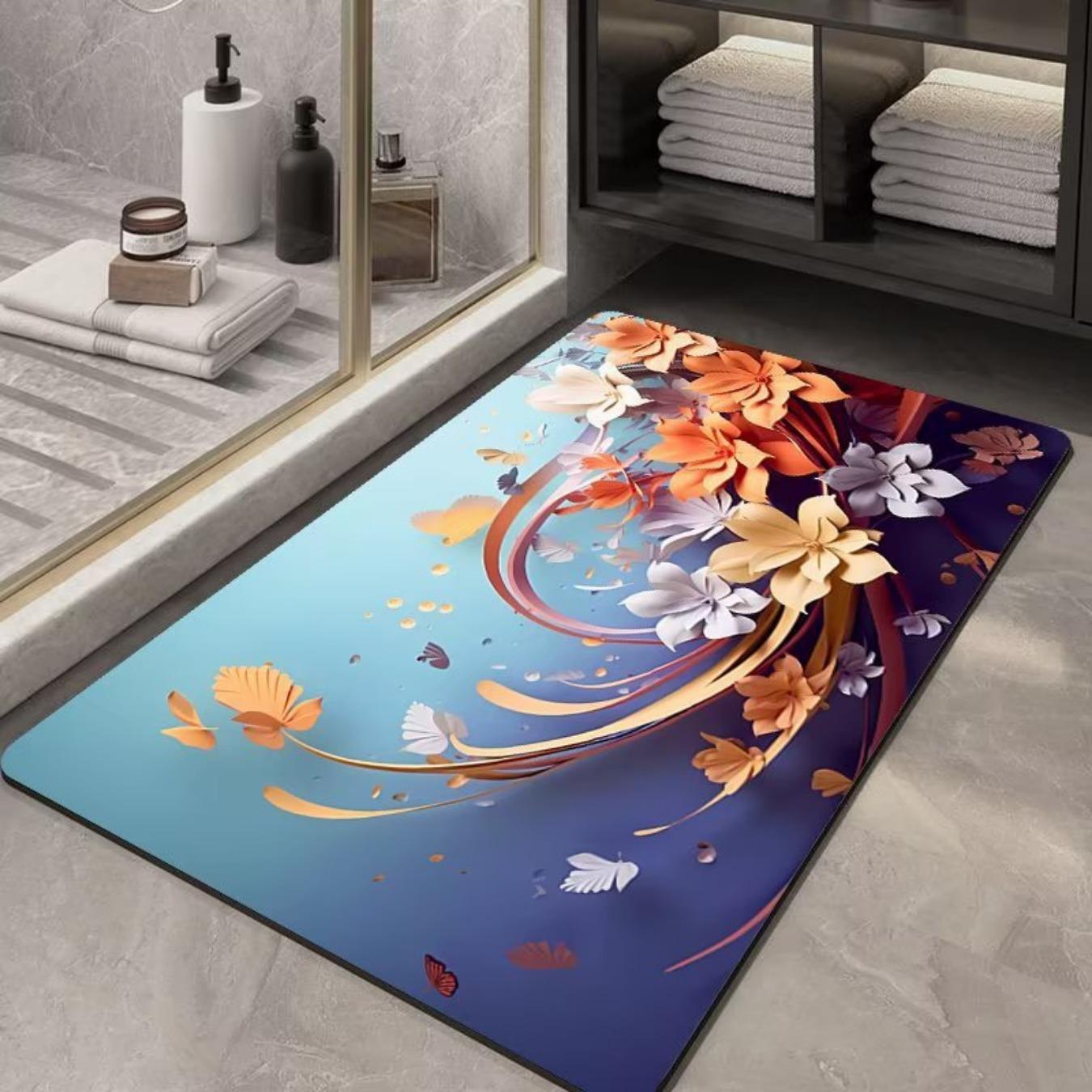 

Диатомовая печать в ванной комнате утолщающий коврик для ванной нескользящие ковры в умывальник ванная боковая половик душевая кабина коврик из пены с эффектом памяти 3D коврик 400mm*600mm