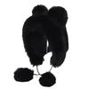 Women's Plush Bear Ear Hat: Cute, Thickened, Fox Fur, Wind & Snowproof Ear Protection