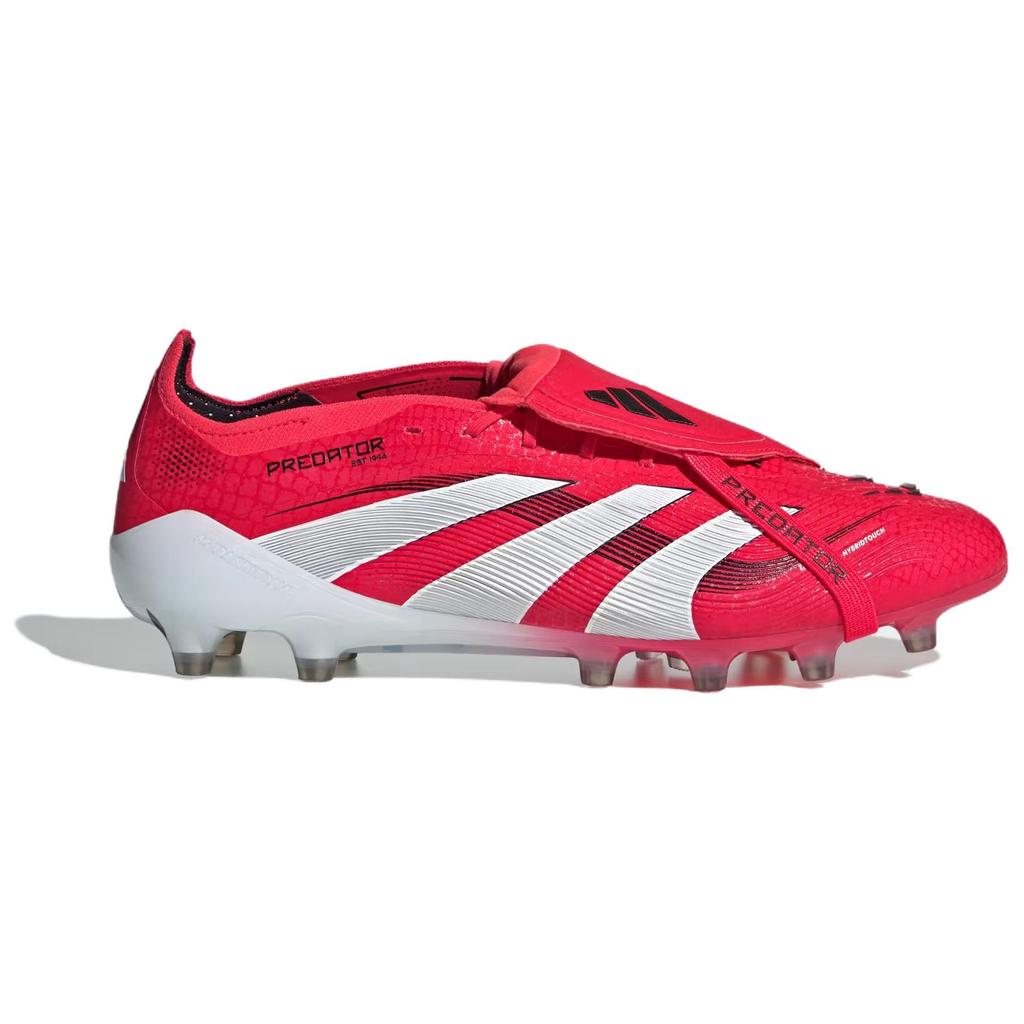 Adidas Predator Elite Foldable Tongue Comfortable Non-Slip Durable Soccer Shoes Unisex Soccer Shoes Clear-Red Cloud-White Core-Black JR3117