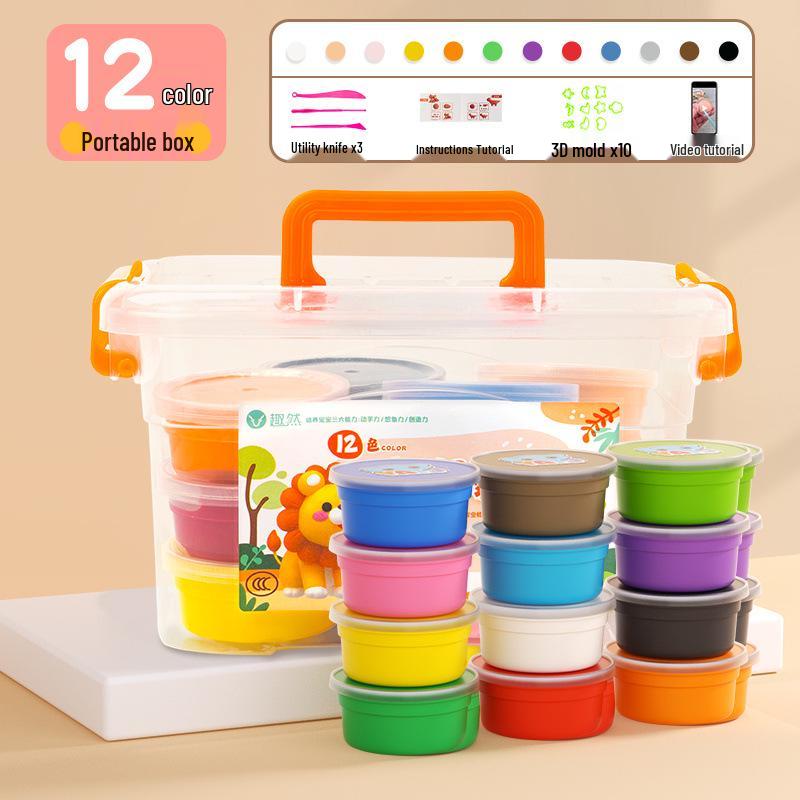 Super Light Non-Toxic Odorless Clay for Kids - 24 Colors