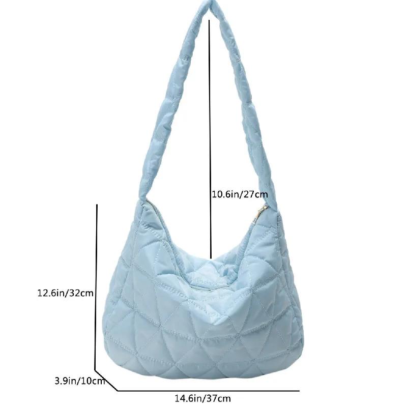 Stepp-Querbody-Tasche, Gepolsterte Umhängetasche, Trendige Hobo-Tasche mit großem Fassungsvermögen, Tägliche Querbody-Tasche, Sichere Reise-Geldbörse