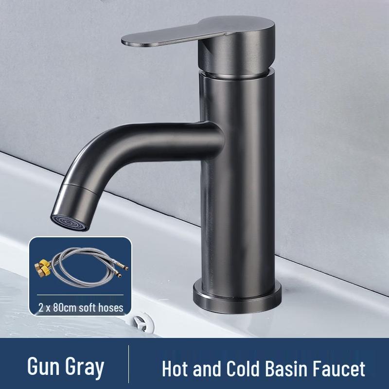 OEING Gunmetal Grey Basin Mixer Faucet