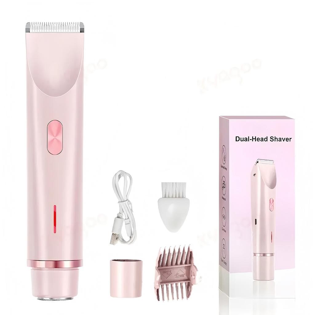 Rasoi Elettrici 2 In 1 per Donna Bikini Trimmer Rasoi per Viso Depilazione per Ascelle Gambe Lady Body Trimmer Impermeabile Indolore