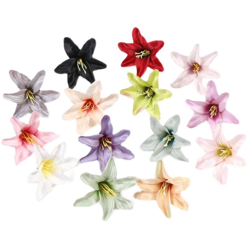 Lilien Seidenblumen Kopfschmuck: Künstlicher Blumiger Haarschmuck für DIY, Handgemachte Dekoration, Hochzeiten und Heimdekoration