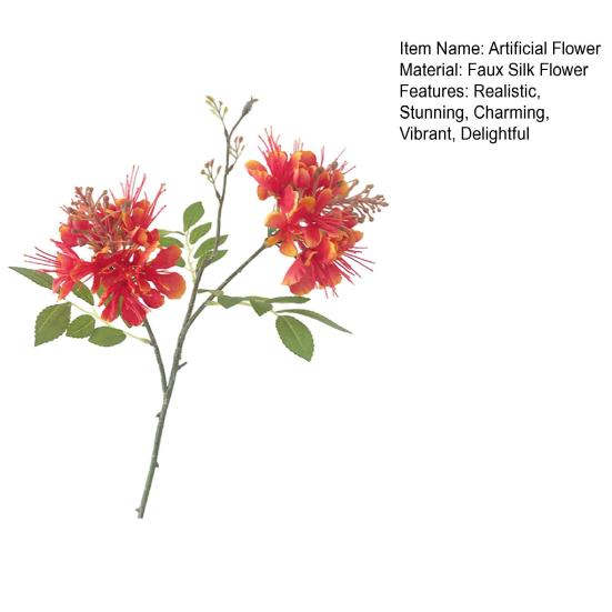 Künstliche Orchideenblumen Kunstseide Langer Stiel Oncidium Blüte Fake Blumengesteck für Hochzeit Party Heimbüro Dekoration