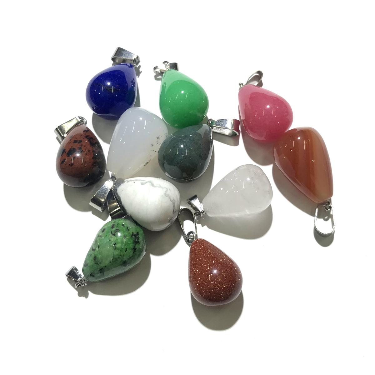 

2 шт./набор 13x18 мм каплевидной формы натуральный камень кристалл кулон кварцевые подвески для изготовления ювелирных изделий своими руками ожерелье серьги аксессуары