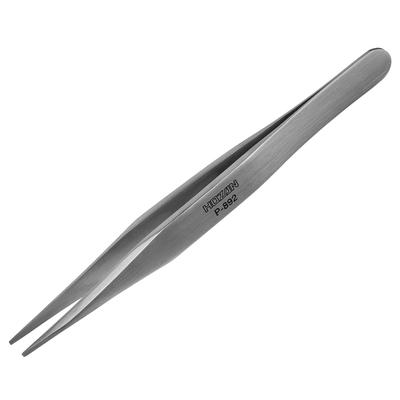 HOZAN Heavy Duty Tweezers P-892 Stainless Steel 125mm Thick-Walled High Durability Tip Width 1.2mm