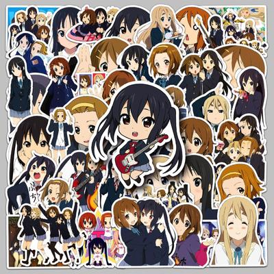 ¡K-On! Productos de anime: 50 Pegatinas Lindas e Impermeables para Diarios Infantiles, Fundas de Teléfono y Maletas