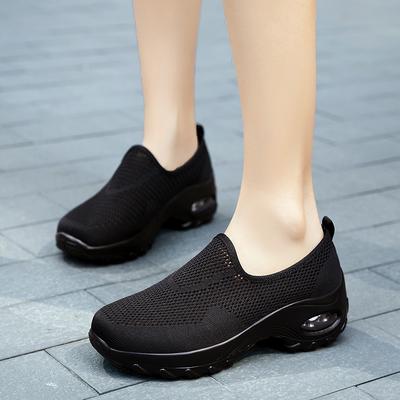 Damen Sneaker Sommer Mesh Dicke Sohle Schräger Absatz Leichte Freizeitschuhe Bequem Outdoor Modetrend Atmungsaktive Damenschuhe