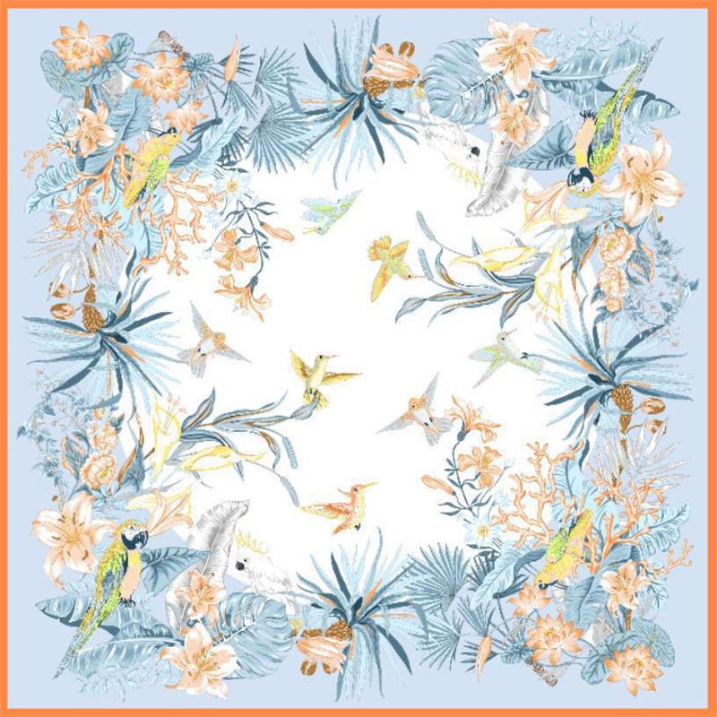 53x53cm 100% Maulbeerseide Schal Luxus Quadratisches Haarband Elegantes Kopftuch Halstuch Sonnenschutz Schal für Damen