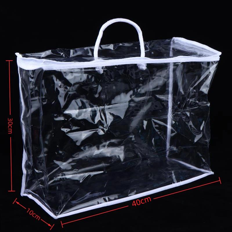Multifunctional Transparent Waterproof Toy Storage Bag Large Capacity Organizer for Kids Stuffed Animal Storage 1PC