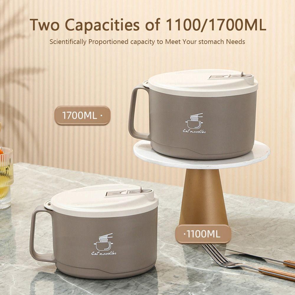 304 Stainless Steel Heat-Insulated Soup Mug 1100/1700ml Dormitory Lunch Box Soup Cups  On-the-Go