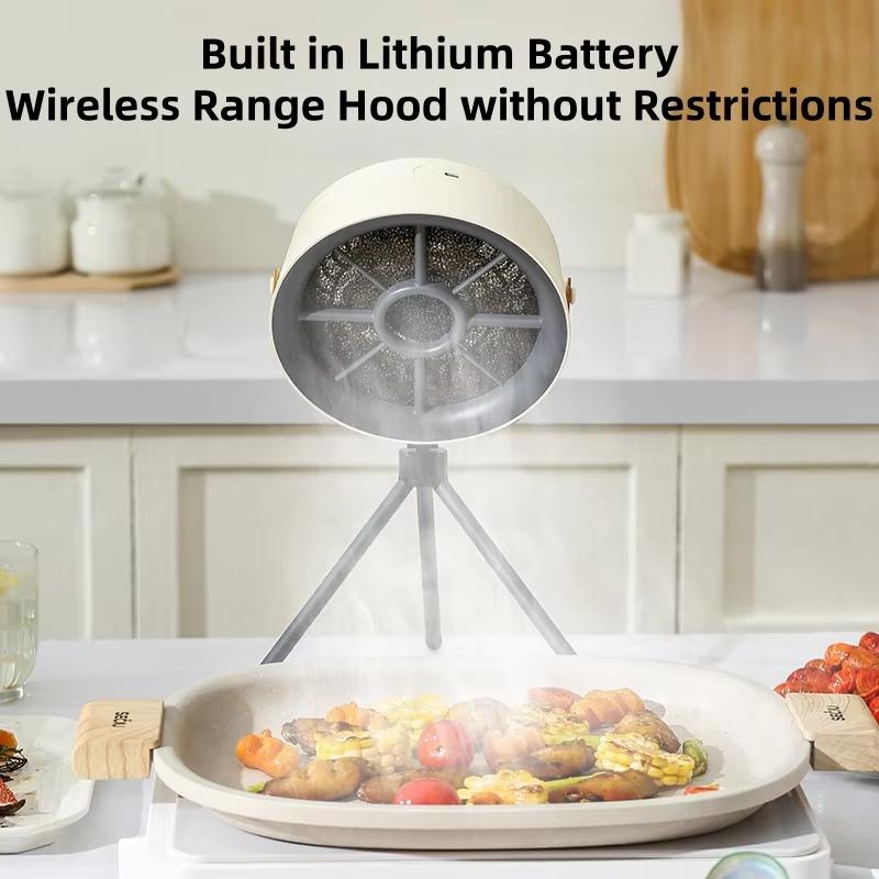 Okap kuchenny z wieloma filtrami, przenośny wyciąg dymu z 3 prędkościami do użytku na zewnątrz, na kempingu i w domu