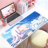 Sweet Emotional Anime Ssummer Pockets Mouse Pad Large Thick Desk Pad Stitched Edges Gaming Mouse Mat For Pc