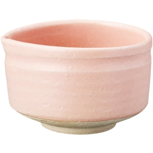 

Ale-net Matcha Bowl, 11.5 x 11 x 7.5cm (H), Peach-lacquered Katakuchi Matcha Bowl, Mino Ware, Made in Japan