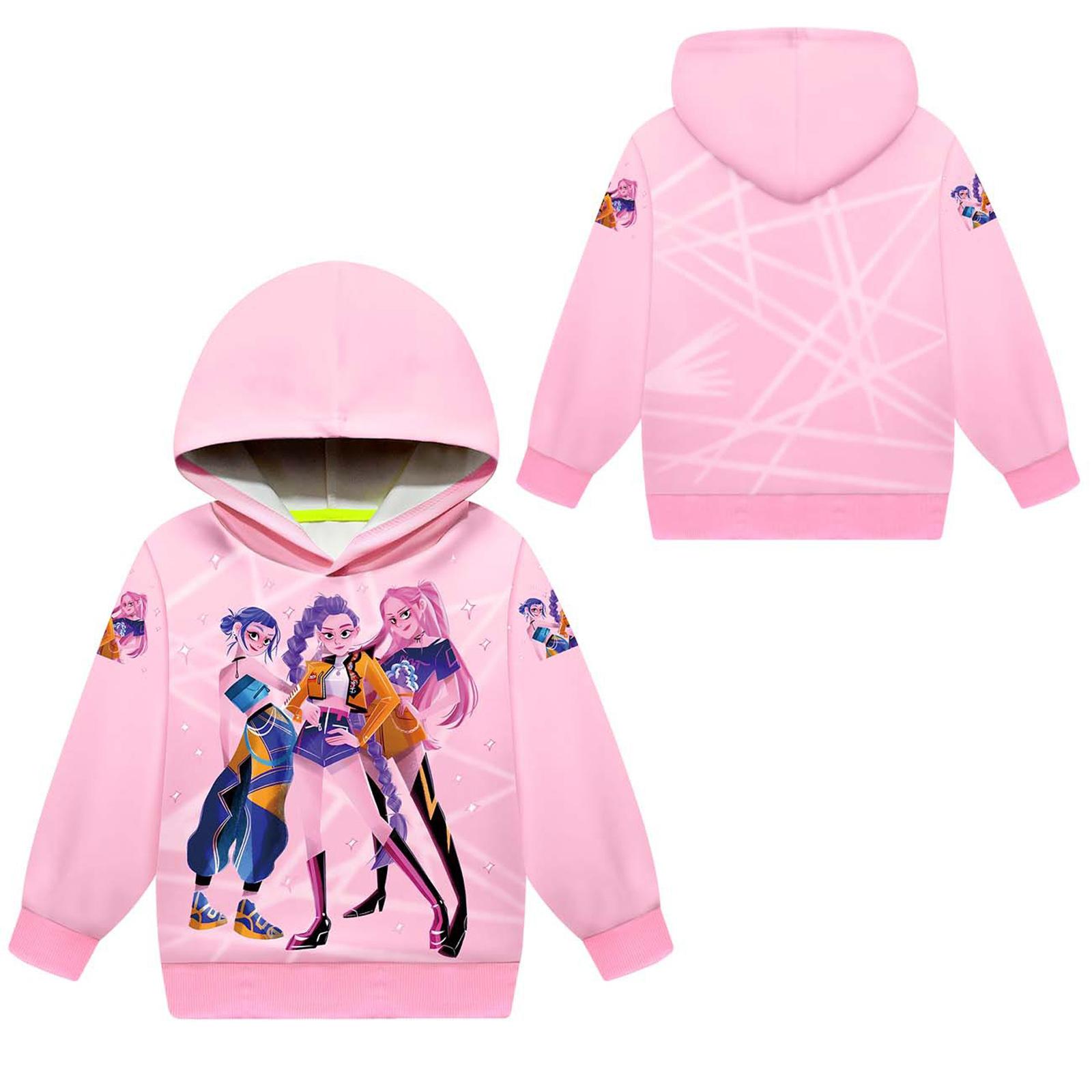 

Худи для девочек и мальчиков, повседневные школьные толстовки для улицы для детей 2-12 лет 150 розовый