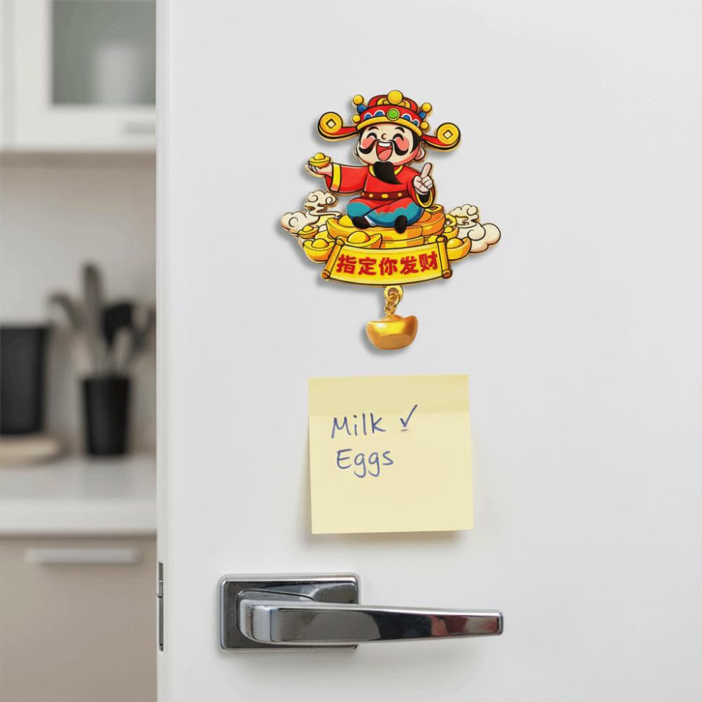 Cartoon 3D Refrigerator Magnets Traditional Lucky Magnetic Sticker  Refrigerator Decoration