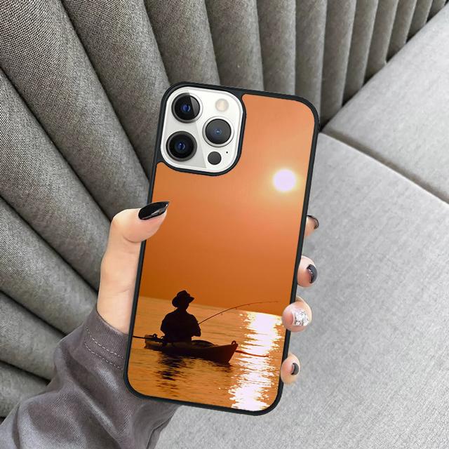 Fishing Fisherman Phone Case Cover For iPhone 5 6 7 8 Plus X XR XS SE2020 Apple 11 12 13 Mini Pro Max Galaxy S10 S20 S21