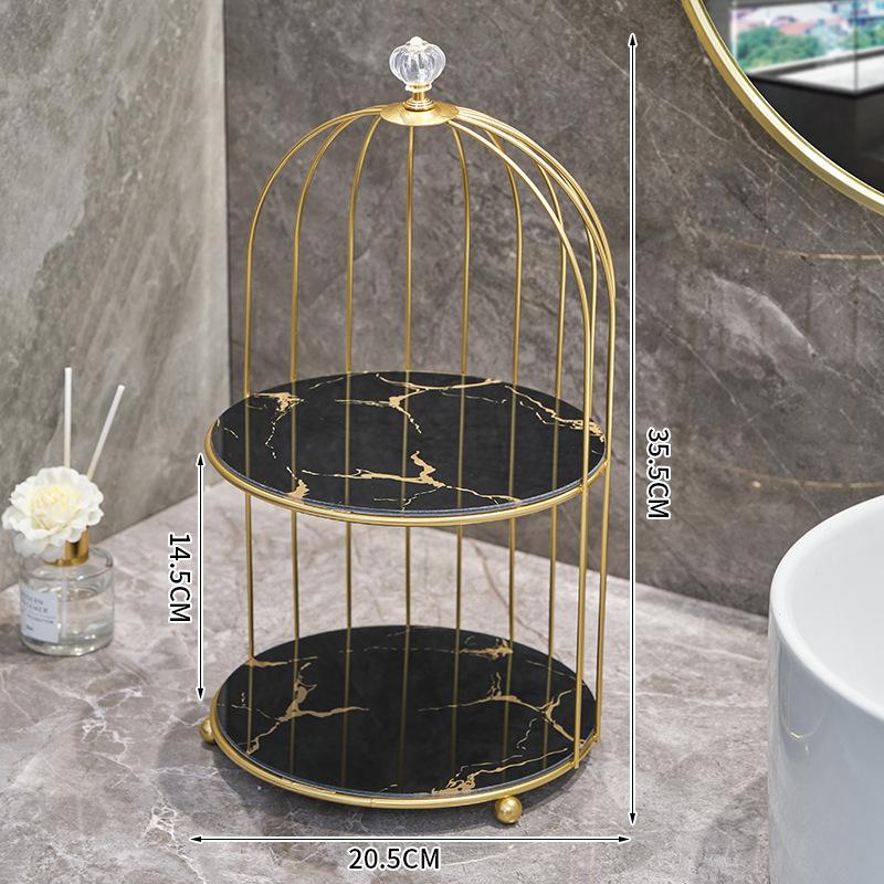 Nordic Vanity Table Birdcage Shelf Makeup Storage Box for Bathroom