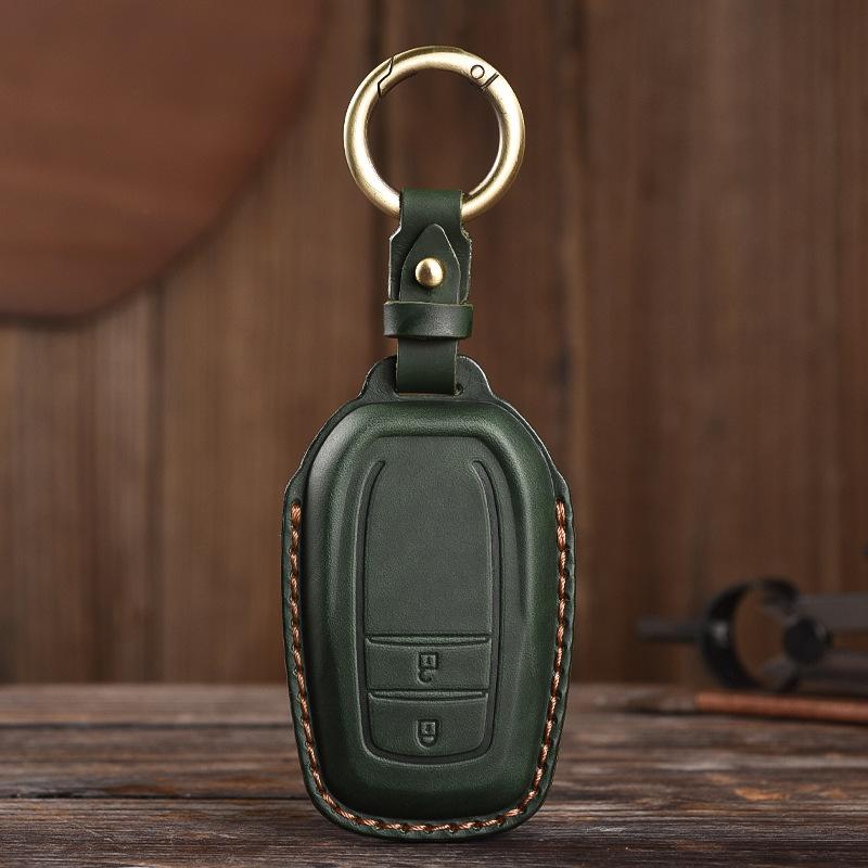 Retro Old Style Handmade Real Cowhide Car Key Cover for Toyota Bag Case