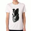 Border Collie Hund Unisex Baumwoll-T-Shirt, Premium-Baumwolle mit Grafikdruck, Strapazierfähig und Langlebig, Lockere Passform, Lässig und Modisch, Haustierliebhaber T-Shirt,