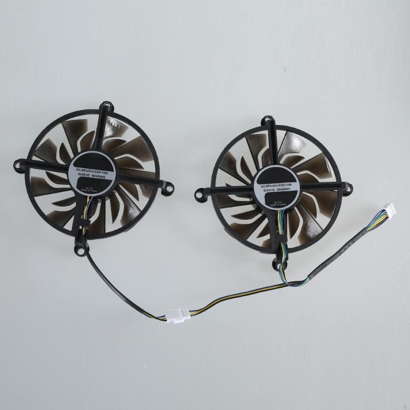 2Pcs 86mm/3.39in 4Pin 12V VGA Fan Graphics Card Cooling Fan for eForce GTX1060 GTX960 GTX950 Fan