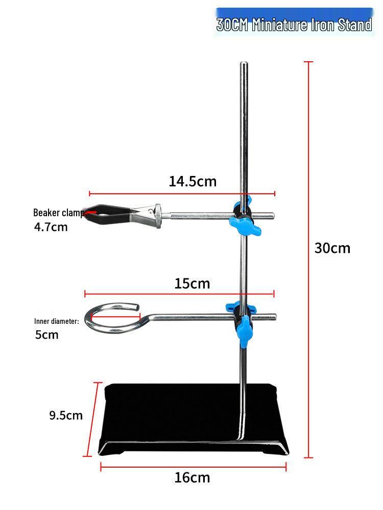 Large Stainless Steel Laboratory Iron Stand with Cross Clamp and Butterfly Clamp