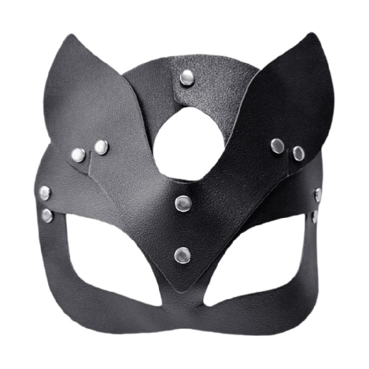 Contemporary PU Leather Masquerades Face Mask Catwomen Style Comfortable Cosplay Accessory For Costume Event