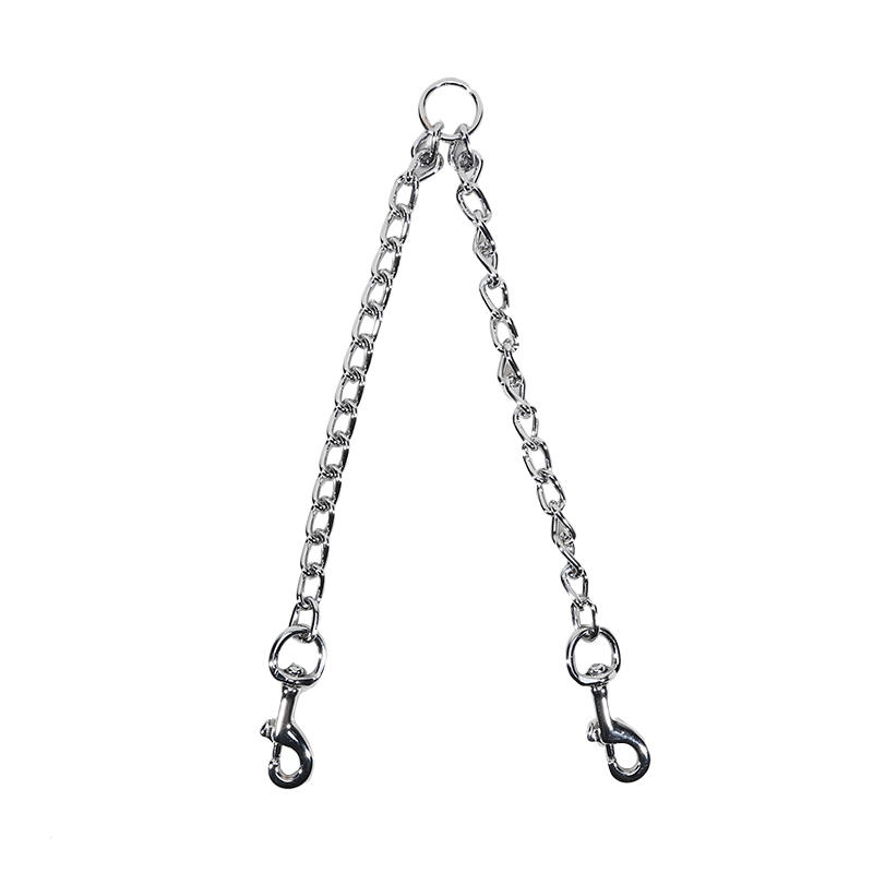 

Two Way Stainless Steel Dog Leash Coupler Two In One Connect Chain For Walking 2 Pets Multi Size Safe Link Outdoor Puppy Walking 40cm
