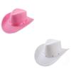 Stylish Cowboy Hats Decorative Studs Breathable Cloth Comfortable Fit Western Party Outdoor Festival Accessory