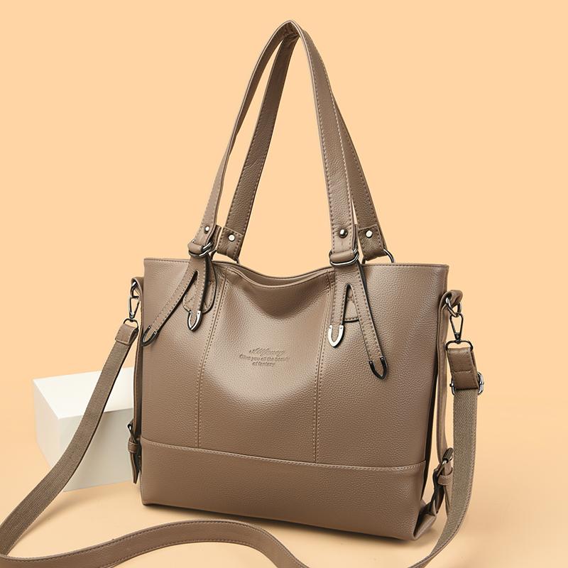 Stylish Faux Leather Shoulder Bag Women's Large Capacity Tote Bag