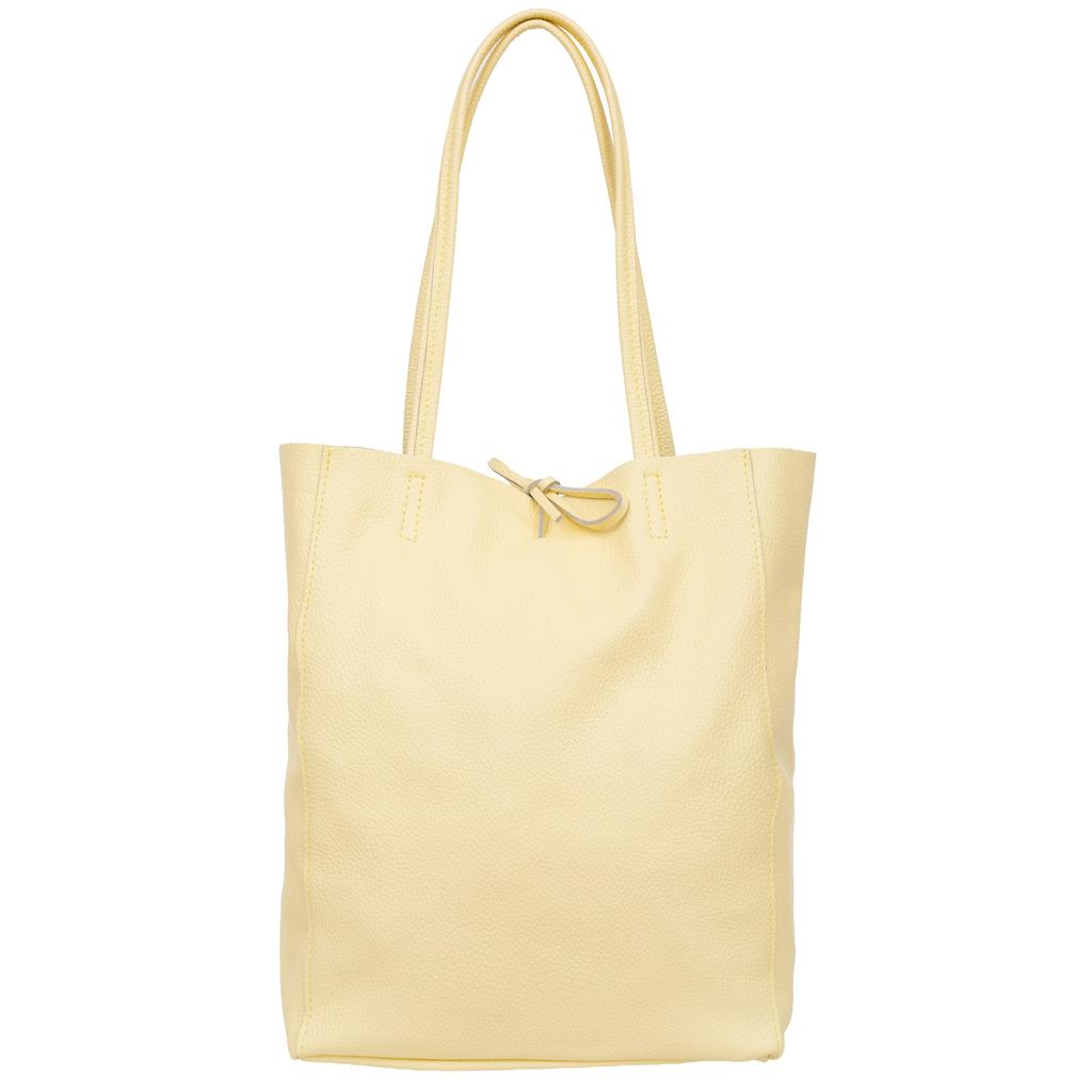 Vera Pelle Corda Light Yellow Leather Bag