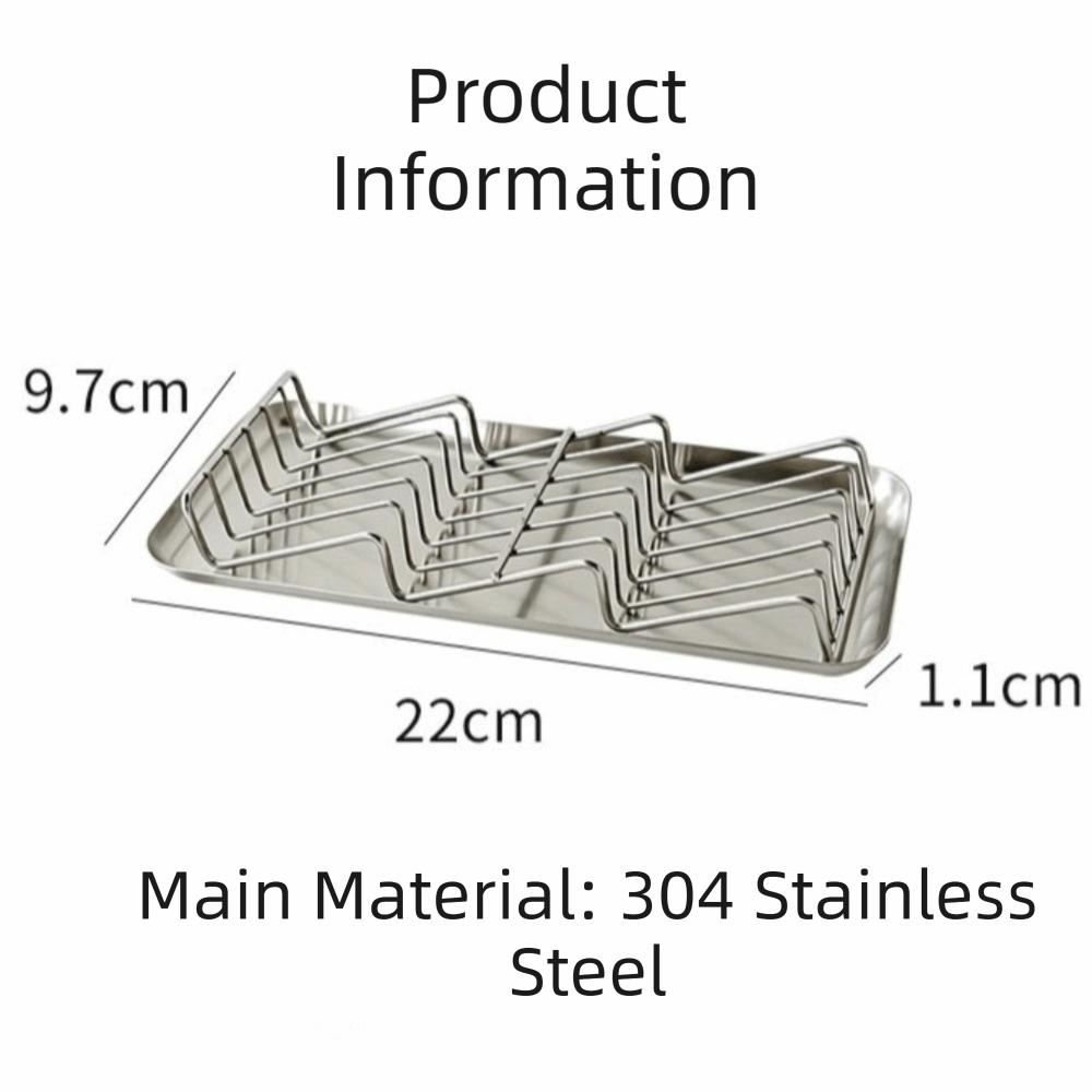 W-Type Soap Dish Stainless Steel Soap Tray Creative Soap Holder Household Supplies