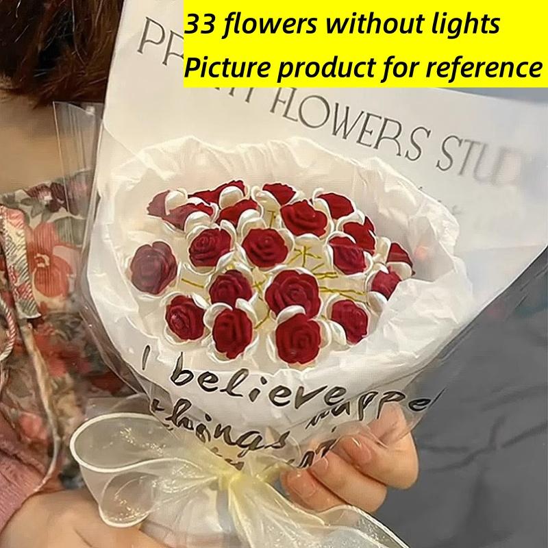 DIY Kreative Nicht-Verwelkende Rosen Handstrauß Materialpaket Geschenk für den Valentinstag der Freundin
